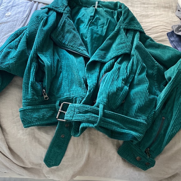 Free People corduroy oversized crop moto jacket - Picture 5 of 7